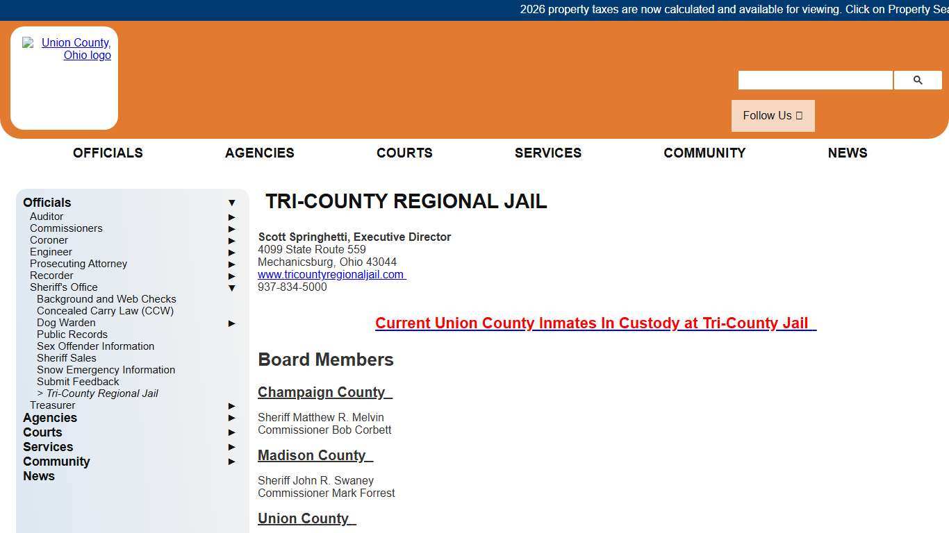 Union County, Ohio - Tri-County Regional Jail